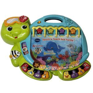 VTech Touch and Teach Sea Turtle Interactive Learning Book 3 Modes of Play